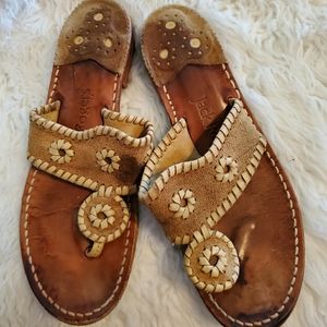 Jack Roger's suede flip flops thongs sandals